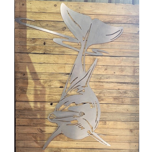 Dolphin Wall Art - Aluminium Finish