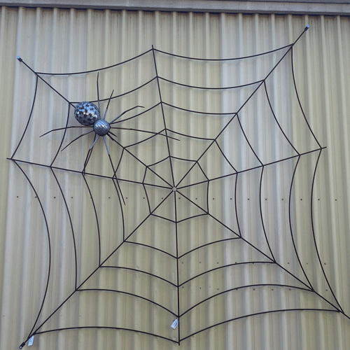 3D Metal Spider Web - Raw Finish