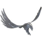 3D Metal Eagle Sculpture Landing on Log - Small - Raw Finish 