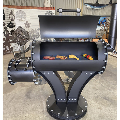 Smoker Wood Fire - Functional Metal Art