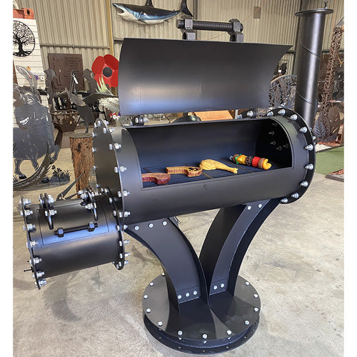 Smoker Wood Fire - Functional Metal Art