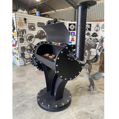 Smoker Wood Fire - Functional Metal Art