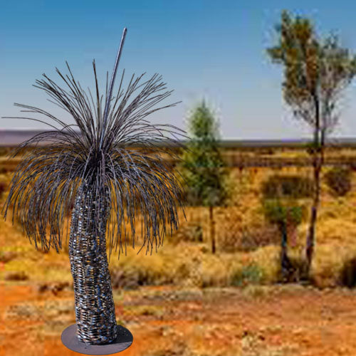 Grass Tree (Balgo Tree) 3D Metal Art Sculpture - Single Head Large