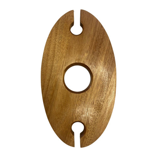 Wine Bottle & Glass Caddy - Solid Wood
