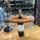 Wine Bottle & Glass Caddy - Solid Wood