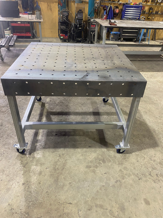 Welding Table 1200 x 1200 x 8mm with 100mm Hole Centres - DIY KIT