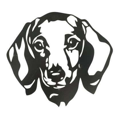 Dog Head Metal Wall Art - Raw Finish - Dachshund