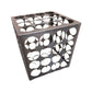 Geometric Cube Sculpture - Circle Design - Raw Finish