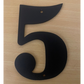 House Numbers – 150mm Aluminium, Powder Coated Black (Textured Finish) - 5