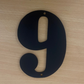 House Numbers – 150mm Aluminium, Powder Coated Black (Textured Finish) - 9
