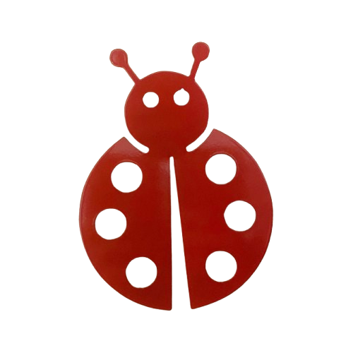 Lady Bug Small Wall Art - Red
