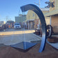 H Beam Swinging Fire Pit - Raw Steel - Firepit
