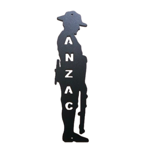 ANZAC Soldier Wall Art – 320mm Steel Silhouette - ANZAC