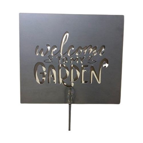 Welcome to My Garden Sign – Metal Garden Art