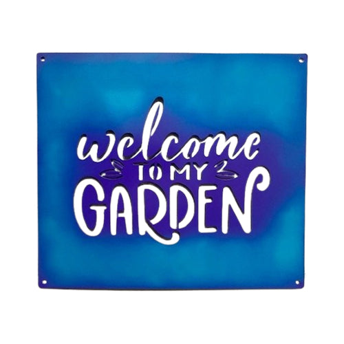 Welcome to My Garden Sign – Metal Garden Art