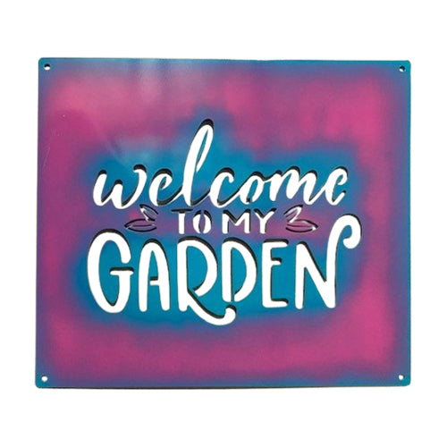 Welcome to My Garden Sign – Metal Garden Art