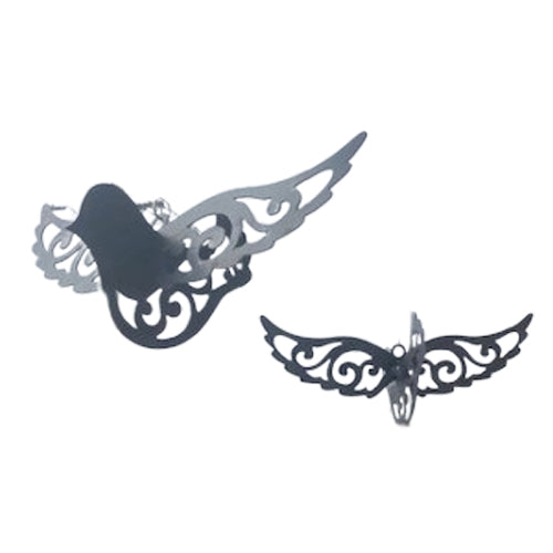 Iron Dove with Decorative Wings - Raw Finish