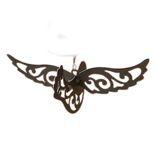 Iron Dove with Decorative Wings - Raw Finish