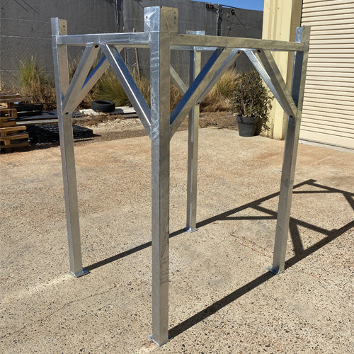 1000L IBC Tank Stand - Heavy Duty Hot Dipped Galvanised Steel Frame - Certified with WLL - 1.6mm High Angle