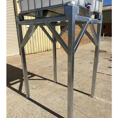 1000L IBC Tank Stand - Heavy Duty Hot Dipped Galvanised Steel Frame - Certified with WLL - 1.6m High Close Up 
