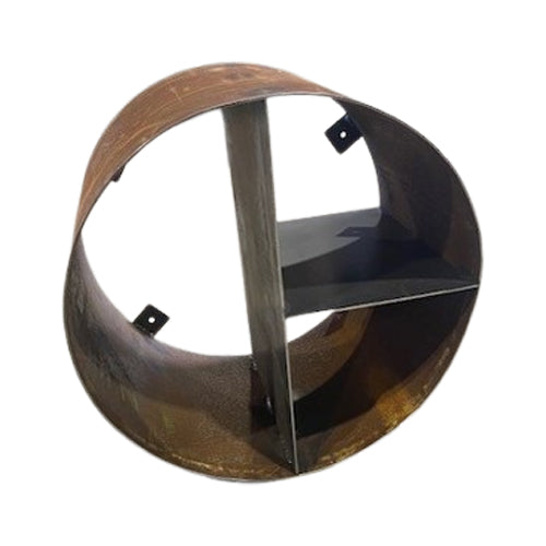 Wood Holder Small Round with 3 Compartments No background