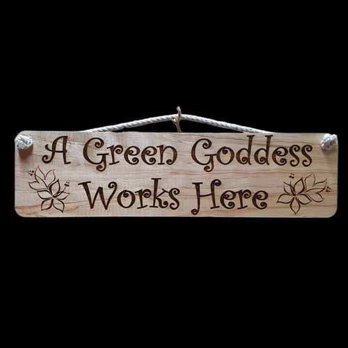 Giggle Garden Sign - A Green Goddess