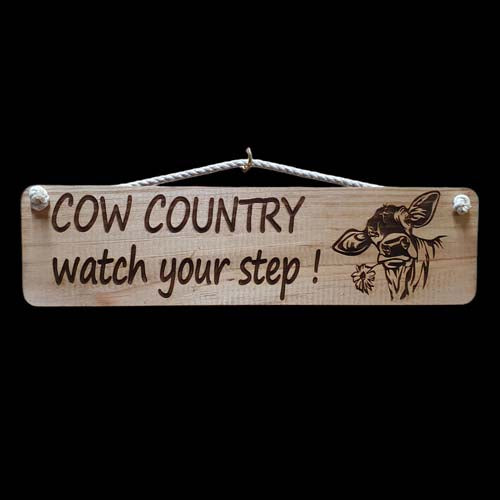 Giggle Garden Sign - Cow Country...Watch Your Step