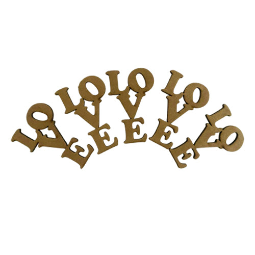 MDF Love Word Blanks - Pack of 5 - Craft Blanks