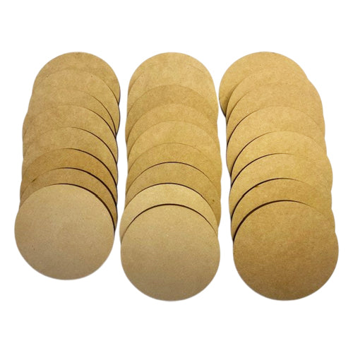 MDF Blank Coasters (Non-Primed) 100mm Diameter x 6mm