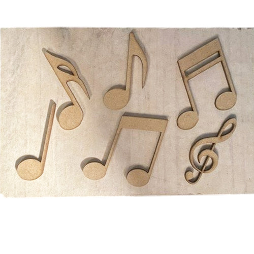 MDF Music Notes Blanks - Set of 6 - Craft Blanks