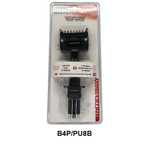 Trailer Adaptor - Flat 7 Pin Plug to Small Round 7 Pin Socket 