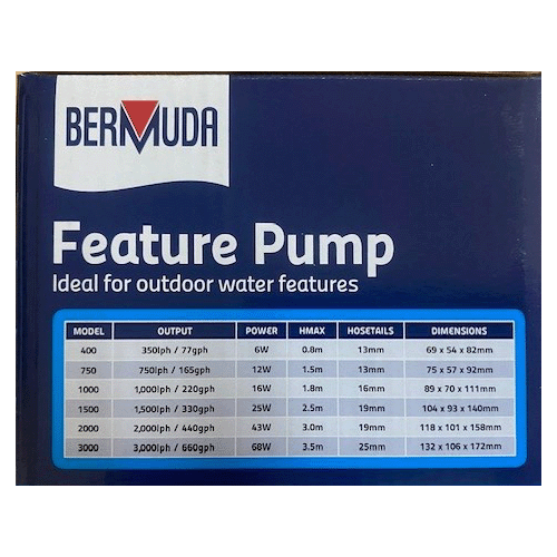 Bermuda Feature Pump 3000  Limited Stock