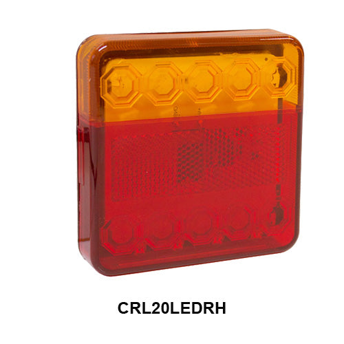 Right Hand LED Combo Trailer Lamp - Stop / Tail / Indicator / License Plate (12V) 