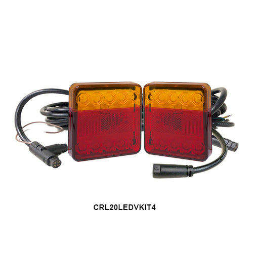 Trailer Lamp Kit 4 - Left & Right Hand LED Combo - Stop/Tail/Indicator/License Plate 7.10x1.7m