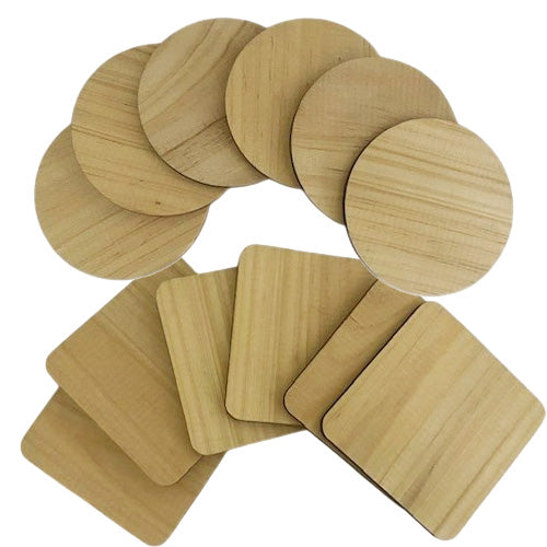 Coaster Pine Blank 100mm - Round or Square Packs