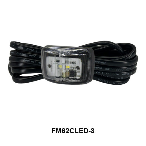 Clear Lens Front Clearance LED Marker with 3m Cable SM62 Series