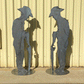 Giant Soldier Silhouette withe Rifle on Base - 1600mm High - Raw Finish - Metal Art 