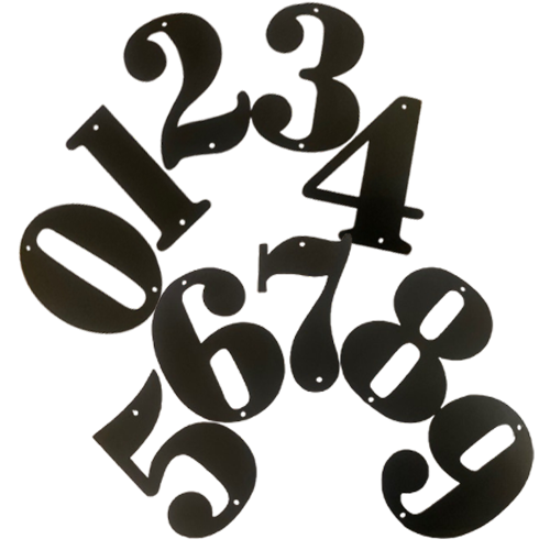 House Numbers – 150mm Aluminium, Powder Coated Black (Textured Finish)
