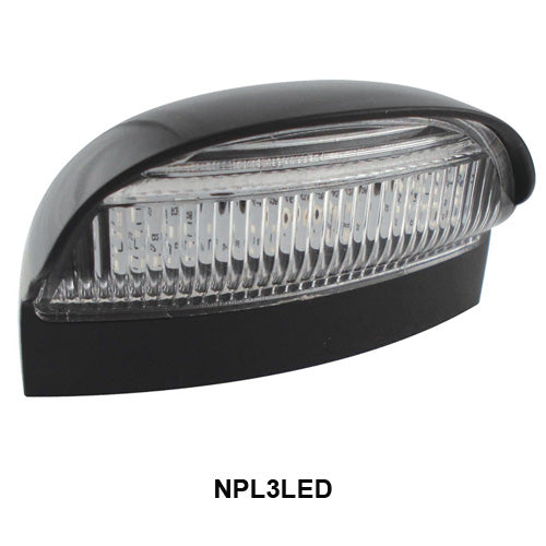 LED License Plate Lamp Black Base - NPL3 Series
