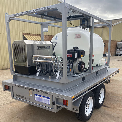 Pressure Washer Premier Skid & 2 Tonne Tandem Tailer Combo