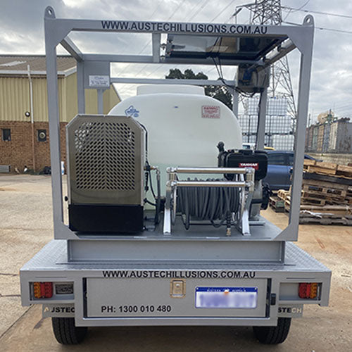 Pressure Washer Premier Skid & 2 Tonne Tandem Tailer Combo
