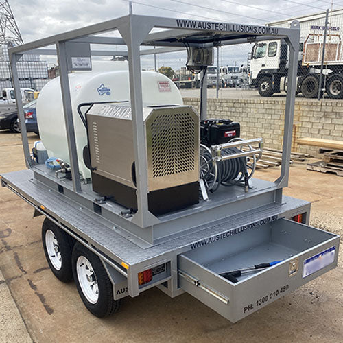 Pressure Washer Premier Skid & 2 Tonne Tandem Tailer Combo