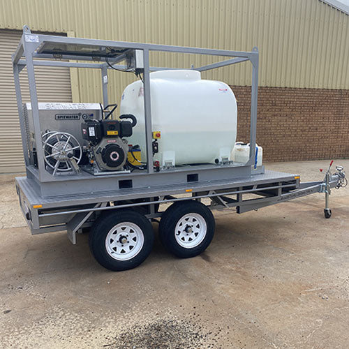 Pressure Washer Premier Skid & 2 Tonne Tandem Tailer Combo