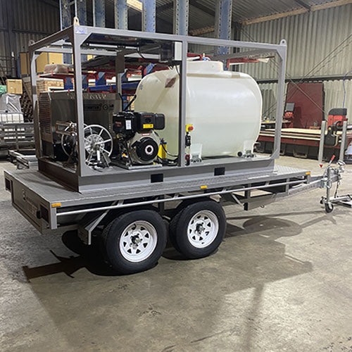 Pressure Washer Premier Skid & 2 Tonne Tandem Tailer Combo