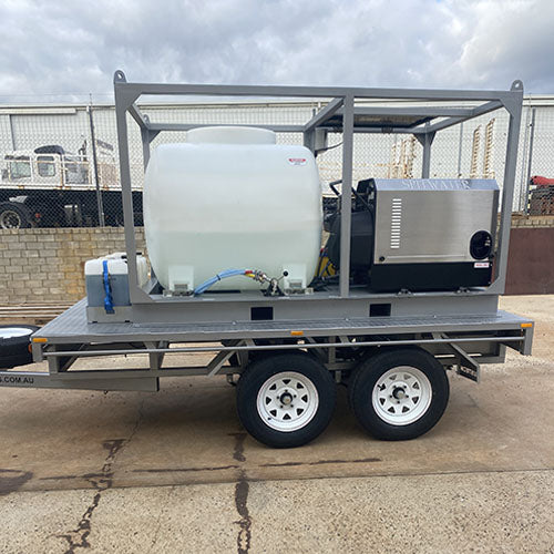 Pressure Washer Premier Skid & 2 Tonne Tandem Tailer Combo