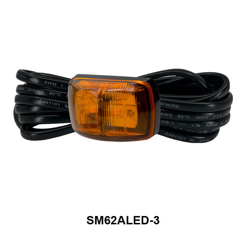 Amber Lens Front Clearance LED Marker with 3m Cable SM62 Series 