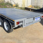 10x6 Tandem Flat Top Trailer 2 Tonne with Rear Draw Lock & Spare Tyre