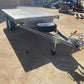 10x6 Tandem Flat Top Trailer 2 Tonne with Rear Draw Lock & Spare Tyre