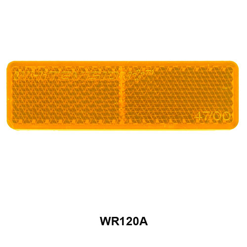 Amber Reflector White Base Adhesive - Each