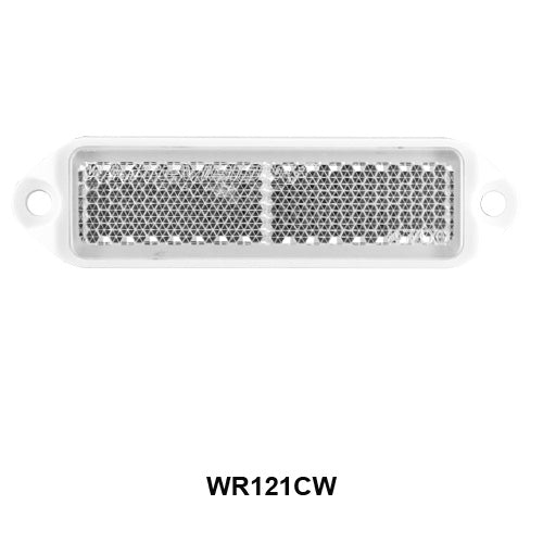 Clear Reflector White Base Screw On - Each